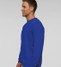 LA T 6925 Unisex Eleveated Fleece Sweatshirt in Royal side view