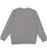 LA T 6925 Unisex Eleveated Fleece Sweatshirt GRANITE HEATHER back view