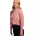 Next Level Apparel 9384 Ladies' Cropped Pullover H in Desert pink side view