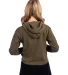 Next Level Apparel 9384 Ladies' Cropped Pullover H in Military green back view