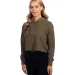 Next Level Apparel 9384 Ladies' Cropped Pullover H in Military green side view