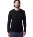 Alternative Apparel 1170 Unisex Long-Sleeve Go-To- in Black front view