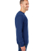 J America 8424JA Unisex Premium Fleece Sweatshirt in True navy side view