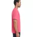 Hanes GDH100 Men's Garment-Dyed T-Shirt in Crimson fall side view