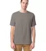 Hanes GDH100 Men's Garment-Dyed T-Shirt in Concrete front view