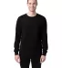 Hanes GDH200 Unisex Garment-Dyed Long-Sleeve T-Shi in Black front view