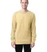 Hanes GDH200 Unisex Garment-Dyed Long-Sleeve T-Shi in Summer sqsh ylw front view