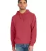 Hanes GDH450 Unisex Pullover Hooded Sweatshirt in Crimson fall front view