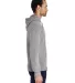 Hanes GDH450 Unisex Pullover Hooded Sweatshirt in Concrete side view