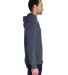 Hanes GDH450 Unisex Pullover Hooded Sweatshirt in Anchor slate side view