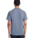 Hanes GDH150 Unisex Garment-Dyed T-Shirt with Pock in Saltwater back view