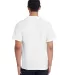 Hanes GDH150 Unisex Garment-Dyed T-Shirt with Pock in White back view