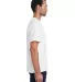 Hanes GDH150 Unisex Garment-Dyed T-Shirt with Pock in White side view