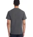 Hanes GDH150 Unisex Garment-Dyed T-Shirt with Pock in New railroad back view