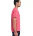 Hanes GDH150 Unisex Garment-Dyed T-Shirt with Pock in Crimson fall side view