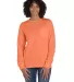 Hanes GDH250 Unisex Garment-Dyed Long-Sleeve T-Shi in Horizon orange front view