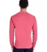 Hanes GDH250 Unisex Garment-Dyed Long-Sleeve T-Shi in Crimson fall back view