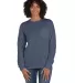 Hanes GDH250 Unisex Garment-Dyed Long-Sleeve T-Shi in Anchor slate front view