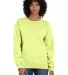 Hanes GDH400 Unisex Crew Sweatshirt in Chic lime front view