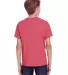 Hanes GDH175 Youth Garment-Dyed T-Shirt in Crimson fall back view