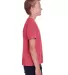 Hanes GDH175 Youth Garment-Dyed T-Shirt in Crimson fall side view