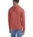Hanes GDH280 Unisex Jersey Hooded T-Shirt in Nantucket red back view