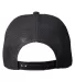 Big Accessories BA682 All-Mesh Patch Trucker Hat in Black/ black back view