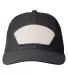 Big Accessories BA682 All-Mesh Patch Trucker Hat in Black/ black front view