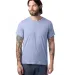 Alternative Apparel 1070CV Unisex Go-To T-Shirt in Hth stonewsh blu front view