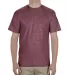 American Apparel 1701 Adult 5.5 oz., 100% Soft Spu in Heather burgundy front view