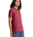 American Apparel 2001CVC Unisex CVC T-Shirt in Heather cardinal side view
