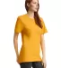 American Apparel 2001CVC Unisex CVC T-Shirt in Heather mustard side view
