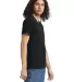 American Apparel 2006CVC Unisex CVC V-Neck T-Shirt in Black side view