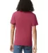 American Apparel 2006CVC Unisex CVC V-Neck T-Shirt in Heather cardinal back view