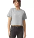 American Apparel 102 Ladies' Fine Jersey Boxy T-Sh in Heather grey front view