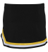 Augusta Sportswear 9146 Girls' Pike Skirt in Blk/ wh/ mtl gld back view