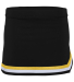 Augusta Sportswear 9146 Girls' Pike Skirt in Blk/ wh/ mtl gld front view