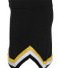 Augusta Sportswear 9146 Girls' Pike Skirt in Blk/ wh/ mtl gld side view