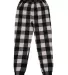 Burnside Clothing 4810 Youth Flannel Jogger in Ecru/ black front view