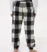 Burnside Clothing 4810 Youth Flannel Jogger in Ecru/ black back view