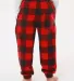 Burnside Clothing 4810 Youth Flannel Jogger in Red/ black back view