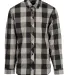 Burnside Clothing 8203 Men's Buffalo Plaid Woven S in Black/ grey front view