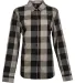 Burnside Clothing 5203 Ladies' Buffalo Plaid Woven in Black/ grey front view