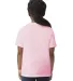 Gildan 64000B Youth Softstyle T-Shirt in Light pink back view