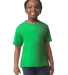 Gildan 64000B Youth Softstyle T-Shirt in Irish green front view