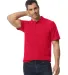 Gildan 64800 Men's Softstyle Double Pique Polo in Red front view