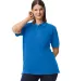Gildan 85800 Unisex Midweight Double Pique Polo in Royal front view