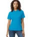 Gildan 64800L Ladies' Softstyle Double Pique Polo in Sapphire front view