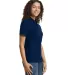 Gildan 64800L Ladies' Softstyle Double Pique Polo in Navy side view