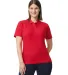 Gildan 64800L Ladies' Softstyle Double Pique Polo in Red front view